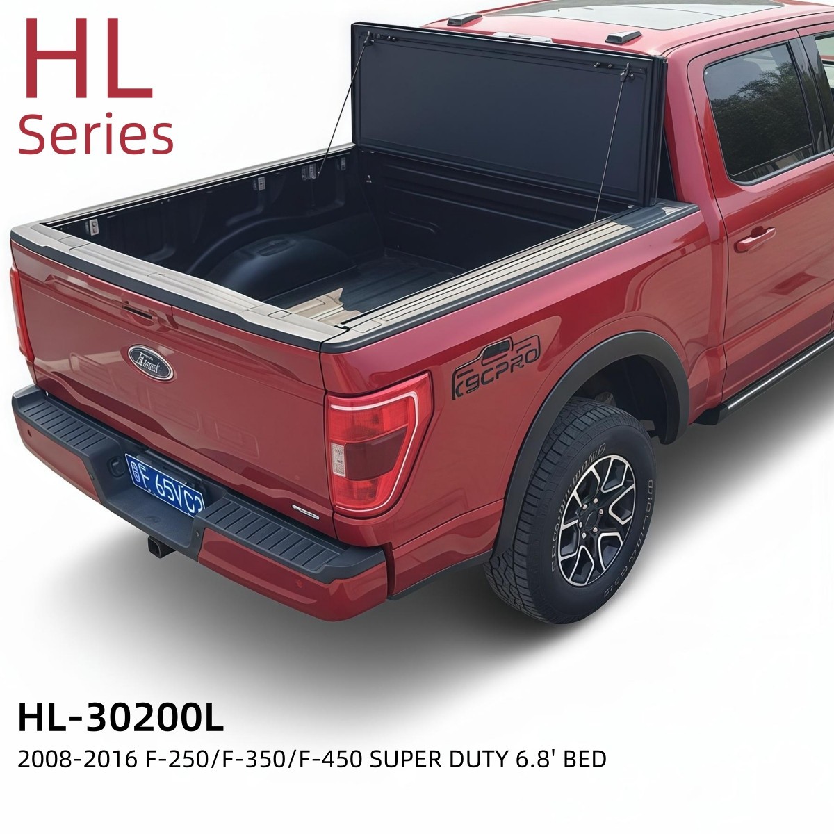 Madala profiiliga kolme volditud Tonneau kate